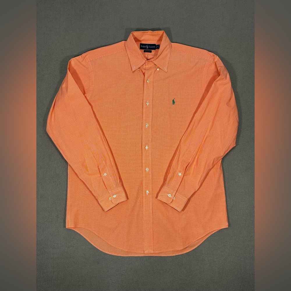 Polo Ralph Lauren Yarmouth Shirt Mens 16 34/35 Orange